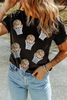 Black Sequin Basketball Patched Graphic Game Day T Shirt by Wild and Free Boutique
