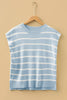 Parchment Side Slits Crewneck Short Sleeve Sweater Tee by Wild and Free Boutique