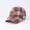 Women's Striped Checkered Embroidered Baseball Cap – 4 Colors by FitiqueFit