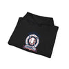 United by Baseball Hoodie | patriotic baseball graphic, vintage ballpark aesthetic by Tristan’s Treehouse