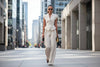 Women’s Elegant Sleeveless Waist-Cinching Two Piece Suit Set by FitiqueFit
