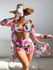 Mesh Cover-Up Three-Piece Swimwear Set – Bikini with Leg-Length Briefs by FitiqueFit