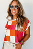White Color Block Cap Sleeve Sweater by Wild and Free Boutique
