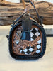 Wonderland Turquoise Rodeo Royale Checkered Mini Speedy Bag by Neon Spur