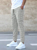 🧵 Men's Fashion Plaid Print Drawstring Trousers by FitiqueFit