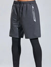 Men's Plus Size Elastic Waist Active Shorts