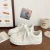 Women's Shell Toe Casual Sneakers – PU Leather Lace-Up Low-Top Trainers by FitiqueFit