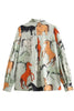 Off To The Races Horse Print Blouse - Mint by Lil Bee's Bohemian