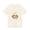 Stay Cozy Bunny T-Shirt | cute animal illustration, winter forest art by Tristan’s Treehouse
