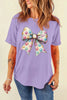 Bow Graphic Round Neck Short Sleeve T-Shirt by Wild and Free Boutique