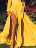 Plus Size Surplice Long Sleeve Slit Maxi Dress by Wild and Free Boutique