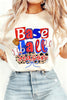 White Baseball Season Playful Printed T Shirt by Wild and Free Boutique
