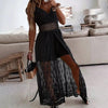 Women's Elegant Lace V-Neck Sleeveless Jumpsuit by FitiqueFit