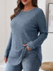 Ribbed Knit Long Sleeve T-Shirt by Simply Love