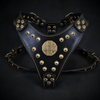 The ''Maximus'' harness Black & Gold Small to Medium Size by Bestia Dog Gear