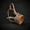 The "Aztec" leather muzzle Grey by Bestia Dog Gear