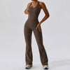 Women's Sleeveless Slim-Fit Long Pants Jumpsuit – Casual Sport Style by FitiqueFit