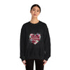 Love's Beautiful Chaos Sweatshirt | soft grunge heart, distressed collage by Tristan’s Treehouse