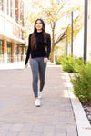 The Caitlin Charcoal Crossover Leggings
