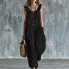 Women's Sleeveless Button-Down Tank Jumpsuit by FitiqueFit
