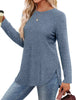 Casual Ribbed Knit Long Sleeve T-Shirt by Simply Love
