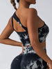 Seamless One-Shoulder Bra & Scrunch Leggings Set - High Waisted Yoga Pants by FitiqueFit