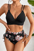 Black Ribbed Knit High Waist 2pcs Bikini Swimsuit by Wild and Free Boutique