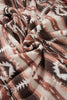 Retro Unique Geometric Print Corduroy Trim Button-Up Jacket Classic Modern Deep Rose Jacket by Stevvex