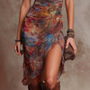 Women’s Slim-Fit Printed V-Neck Defined Waist Dress by FitiqueFit