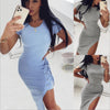 Slim split dress strap dress
