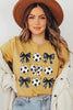 Retro Soccer Bow Graphic Tee by Wild and Free Boutique