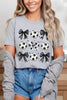 Retro Soccer Bow Graphic Tee by Wild and Free Boutique