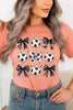 Retro Soccer Bow Graphic Tee by Wild and Free Boutique