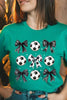 Retro Soccer Bow Graphic Tee by Wild and Free Boutique