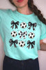 Retro Soccer Bow Graphic Tee by Wild and Free Boutique
