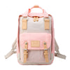 Solid Color Mommy Student Schoolbag Backpack