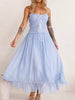 Vintage Ruffled Hem Midi Dress With Tied And Ruched Detail Elegant Feminine Girls Dress by Stevvex