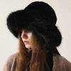 Women’s Oversized Furry Fisherman Hat – Mongolian Style Winter Hat by FitiqueFit