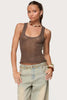 Women's Sequin Deep V-Neck Strappy Tank Top – 3 Colors S–L by FitiqueFit