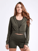 JupiterGear Athletic Zip-Up Crop Hoodie Jacket