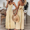 Printed Backless Sleeveless Strap Jumpsuit | Ginger Yellow by FitiqueFit