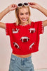 BiBi Gameday Sequin Football Embroidered Stitch Sweater by Wild and Free Boutique