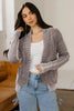 Chestnut Mineral Wash Exposed Seam Patchwork Knit Open Sweater Cardigan by Wild and Free Boutique