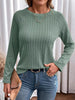 Textured Knit Long Sleeve T-Shirt by Simply Love