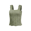 Women's Pleated Figure-flattering Square-neck Camisole by FitiqueFit