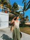 Vacation Style High Waist Slit Chiffon Wide-leg Pants