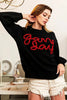 BiBi Game Day Metallic Letter Sweater by Wild and Free Boutique