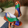Women's Color-Block Cross-Strap Flat Sandals by FitiqueFit