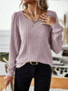 Ribbed Knit Long Sleeve T-Shirt by Simply Love