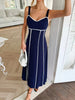 Contrast Wide Strap Midi Cami Dress by Wild and Free Boutique
